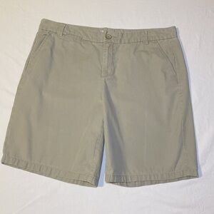 GAP Women’s Boyfriend Roll Up Gray-Khaki Bermuda Shorts Size 10 NWOT